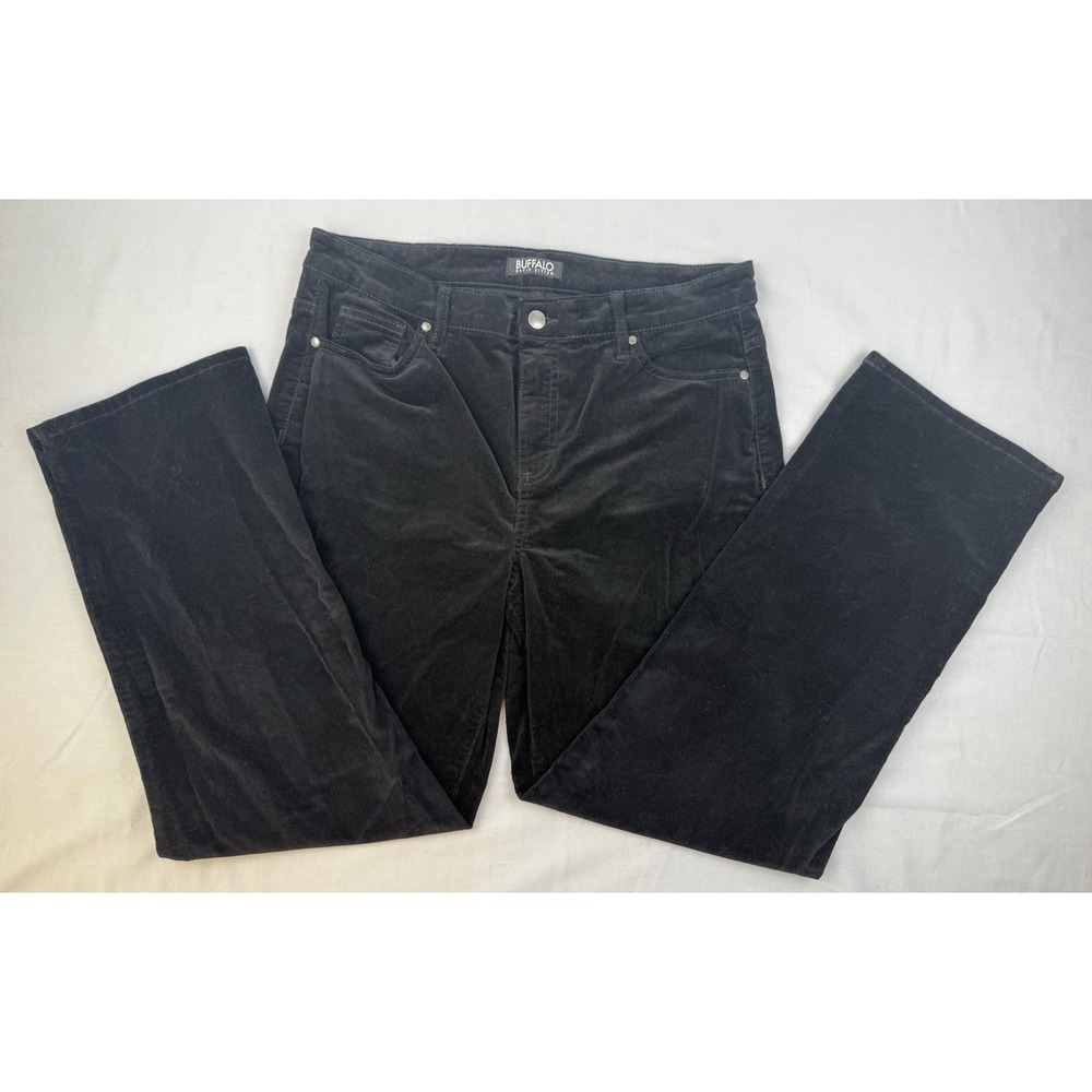 Buffalo Corduroy Pants Black Straight Leg 32 Minimal 90s Casual